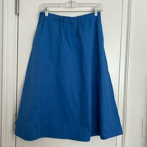 Everlane Blue Cotton Midi Skirt
